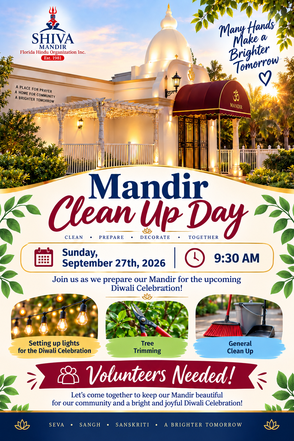 Mandir Clean Up Day